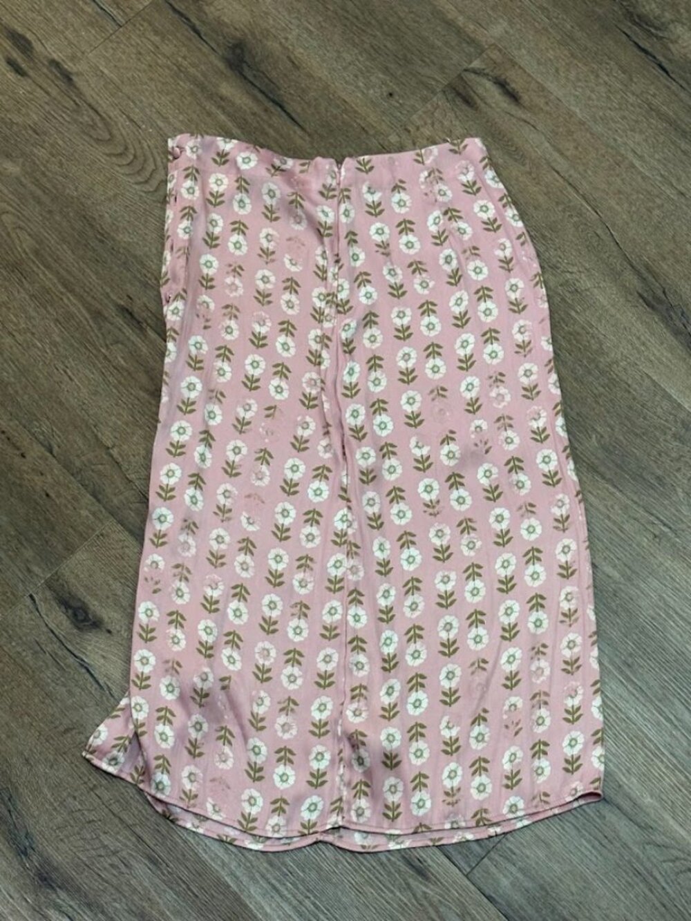 Free People Floral Daisy Print Pink Midi Skirt Size 10 Boho
